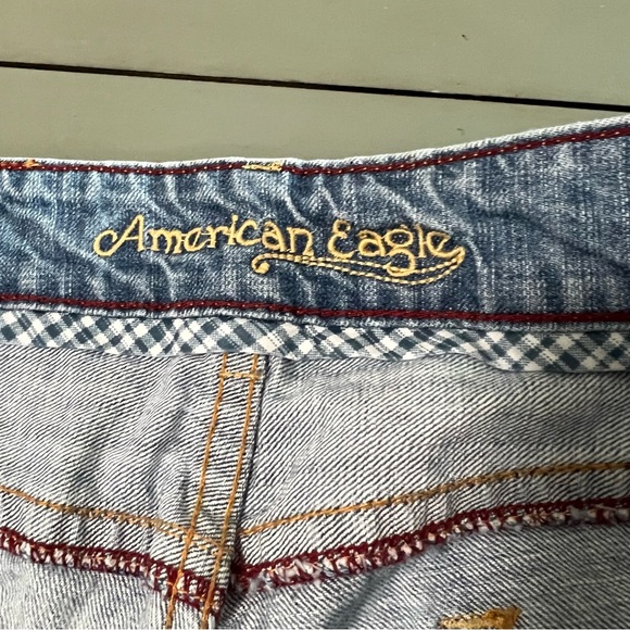 American Eagle Pale Wash Denim Jeans Hipster Jeans Size 12 - Picture 11 of 11